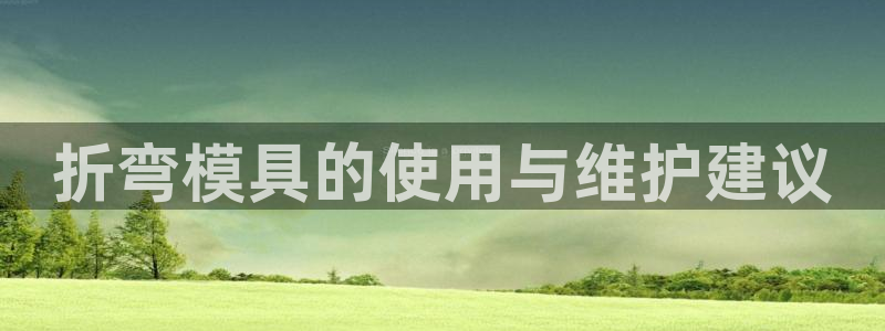 太阳影业投资：折弯模具的使用与维护建议