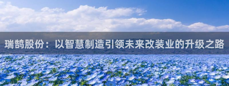 063801太阳集团备用网址：瑞鹄股份：以智慧制造引领未来改装业的升级之路