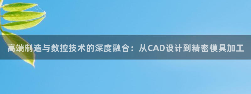 太阳成集团tyc122ccvlp：高端制造与数控技术的深度融合：从CAD设计到精密模具加工
