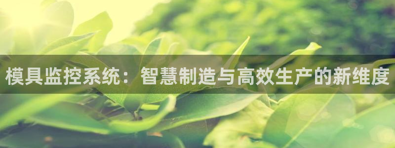 太阳成集团tyc7111cc的研发体系：模具监控系统：智慧制